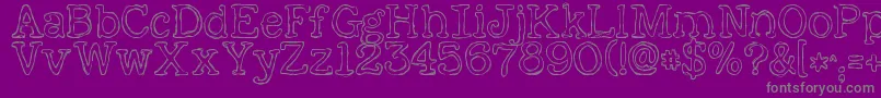 KGAlreadyHome Font – Gray Fonts on Purple Background