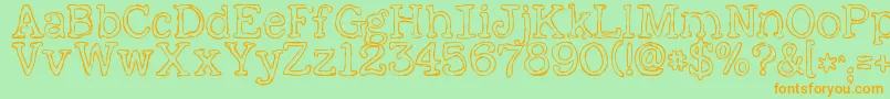 KGAlreadyHome Font – Orange Fonts on Green Background