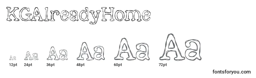 KGAlreadyHome (131550) Font Sizes