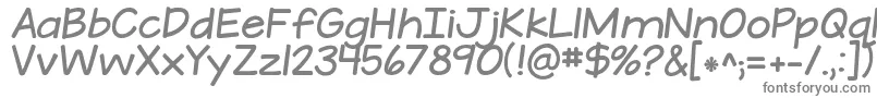 フォントKGATeenyTinyFont – 灰色のフォント