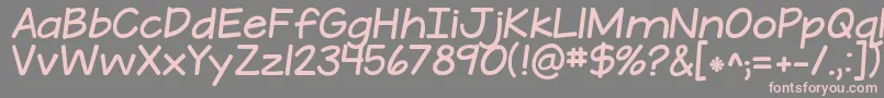 More about KGATeenyTinyFont Font KGATeenyTinyFont Font – Pink Fonts on Gray Background