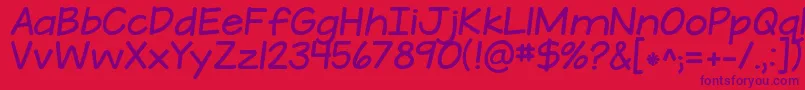 KGATeenyTinyFont Font – Purple Fonts on Red Background
