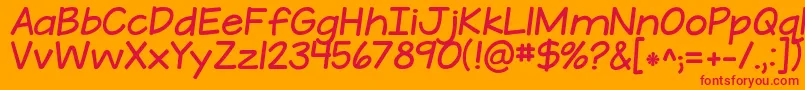 fuente KGATeenyTinyFont – Fuentes Rojas Sobre Fondo Naranja