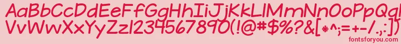 KGATeenyTinyFont Font – Red Fonts on Pink Background