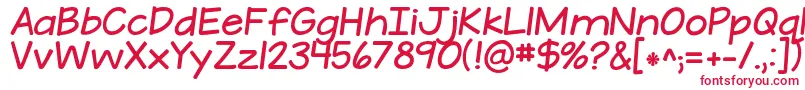 KGATeenyTinyFont Font – Red Fonts on White Background