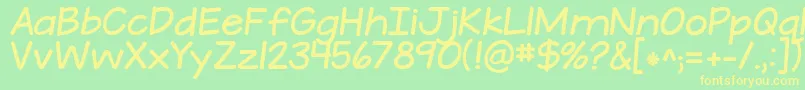 More about KGATeenyTinyFont Font KGATeenyTinyFont Font – Yellow Fonts on Green Background