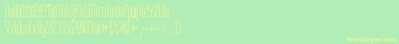 KGAttackoftheRobots Font – Yellow Fonts on Green Background