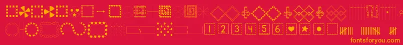 KGBuildAGame Font – Orange Fonts on Red Background
