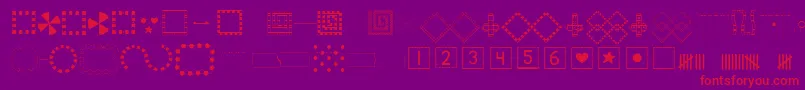 KGBuildAGame Font – Red Fonts on Purple Background