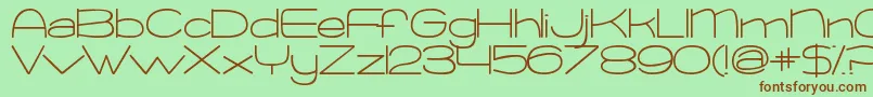 KGChangeThisHeart Font – Brown Fonts on Green Background