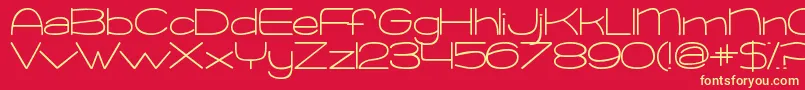 KGChangeThisHeart Font – Yellow Fonts on Red Background