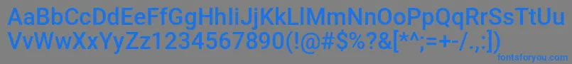 Шрифт KGChasingPavements – синие шрифты на сером фоне
