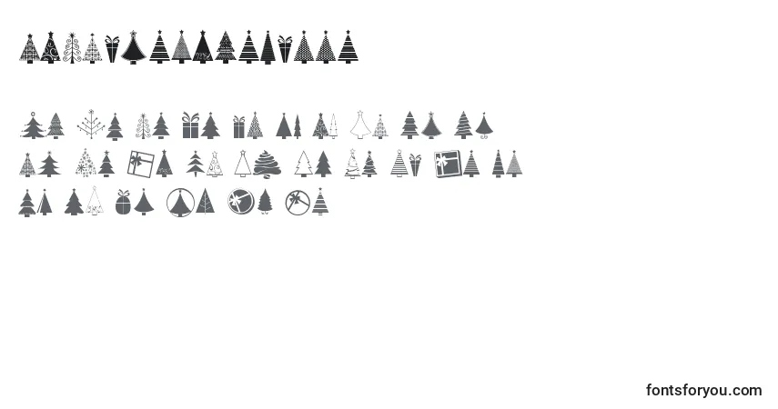 KGChristmasTrees (131558) Font – alphabet, numbers, special characters