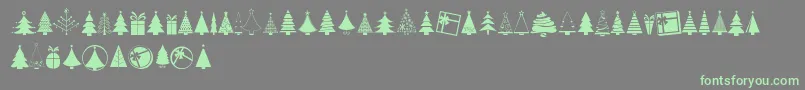 KGChristmasTrees-Schriftart – Grüne Schriften auf grauem Hintergrund