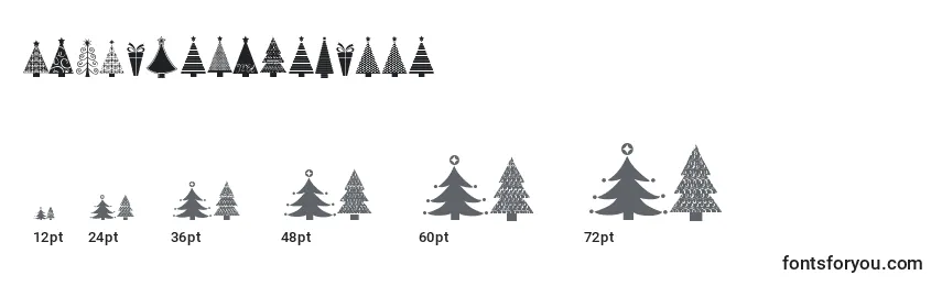 KGChristmasTrees (131558) Font Sizes