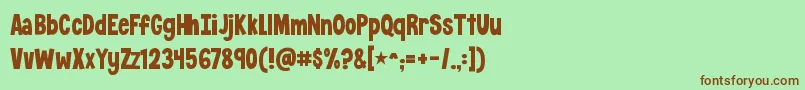 Подробнее о шрифте KGCrossingALine Шрифт KGCrossingALine – коричневые шрифты на зелёном фоне