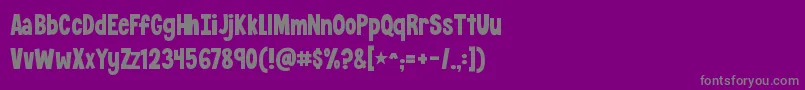 KGCrossingALine-Schriftart – Graue Schriften auf violettem Hintergrund