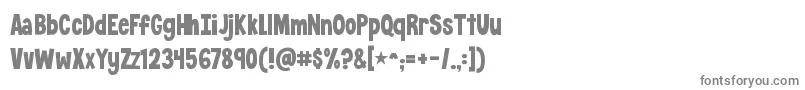 KGCrossingALine-fontti – harmaat kirjasimet valkoisella taustalla