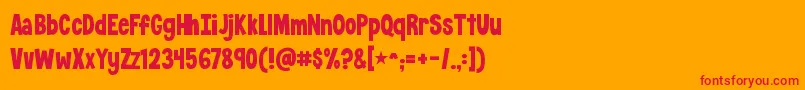 KGCrossingALine-fontti – punaiset fontit oranssilla taustalla