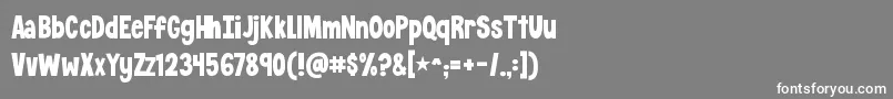 フォントKGCrossingALine – 灰色の背景に白い文字