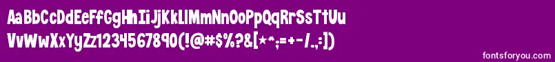 KGCrossingALine Font – White Fonts on Purple Background