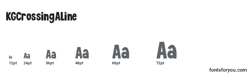 KGCrossingALine Font Sizes