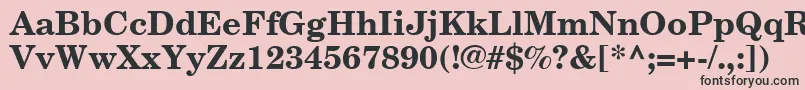 NewCenturySchoolbookCeBold Font – Black Fonts on Pink Background