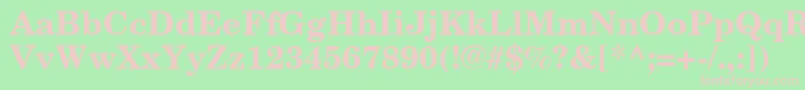 NewCenturySchoolbookCeBold Font – Pink Fonts on Green Background