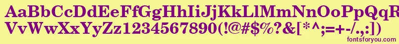 Подробнее о шрифте NewCenturySchoolbookCeBold Шрифт NewCenturySchoolbookCeBold – фиолетовые шрифты на жёлтом фоне