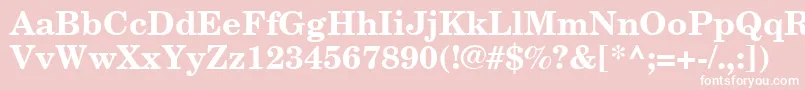 NewCenturySchoolbookCeBold Font – White Fonts on Pink Background