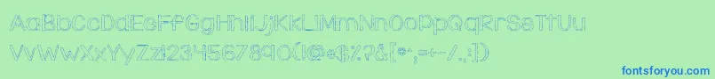 KGDaylight Font – Blue Fonts on Green Background