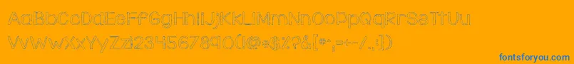 KGDaylight Font – Blue Fonts on Orange Background