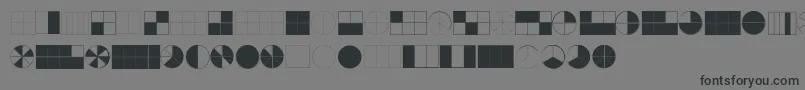 フォントKGFractions – 黒い文字の灰色の背景
