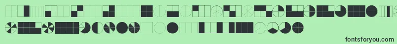Шрифт KGFractions – чёрные шрифты на зелёном фоне