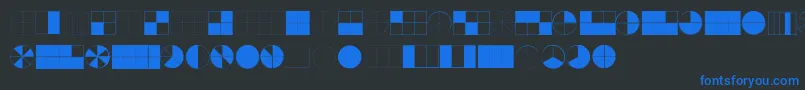 Шрифт KGFractions – синие шрифты на чёрном фоне
