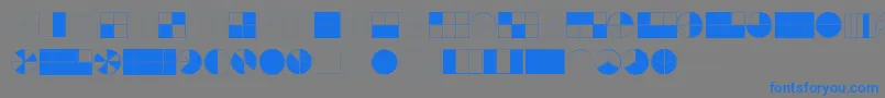 KGFractions Font – Blue Fonts on Gray Background