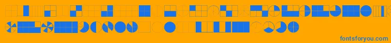 Шрифт KGFractions – синие шрифты на оранжевом фоне