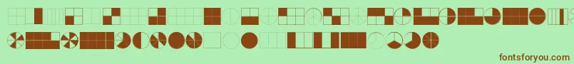 KGFractions Font – Brown Fonts on Green Background