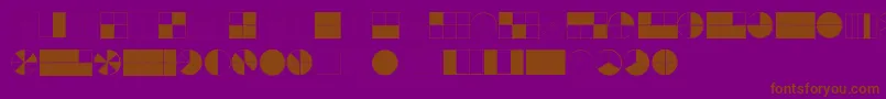 Czcionka KGFractions – brązowe czcionki na fioletowym tle