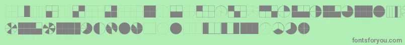KGFractions Font – Gray Fonts on Green Background