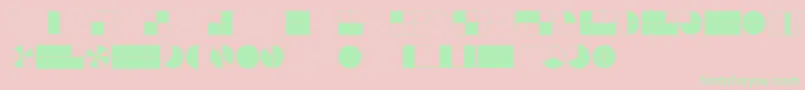 KGFractions-fontti – vihreät fontit vaaleanpunaisella taustalla