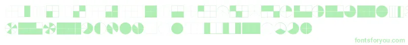 KGFractions-fontti – vihreät fontit valkoisella taustalla