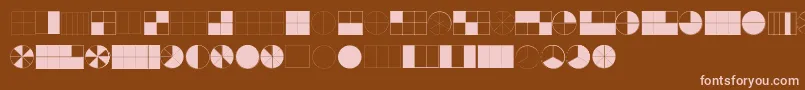 フォントKGFractions – 茶色の背景にピンクのフォント