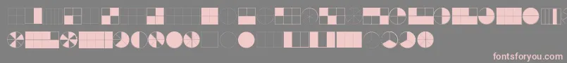 KGFractions-fontti – vaaleanpunaiset fontit harmaalla taustalla