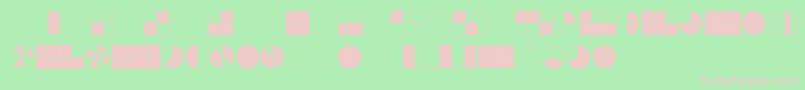 KGFractions-fontti – vaaleanpunaiset fontit vihreällä taustalla