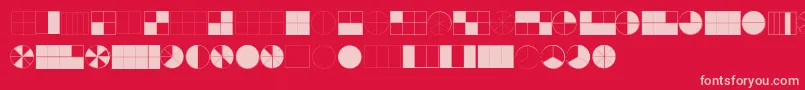 フォントKGFractions – 赤い背景にピンクのフォント