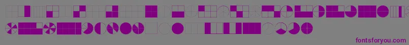 fuente KGFractions – Fuentes Moradas Sobre Fondo Gris