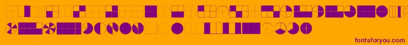 フォントKGFractions – オレンジの背景に紫のフォント