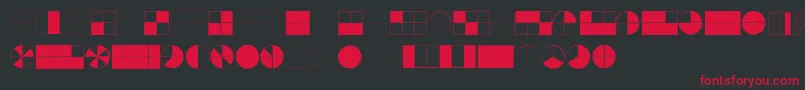 Шрифт KGFractions – красные шрифты на чёрном фоне