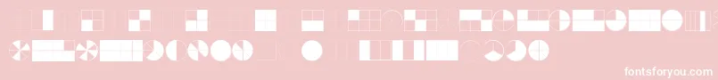 KGFractions-fontti – valkoiset fontit vaaleanpunaisella taustalla